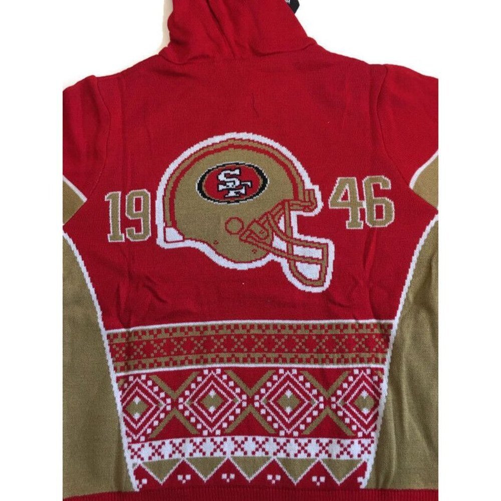 San Francisco 49ers Youth Boys L 14/16 Long Sleeve Hooded Sweatshirt Sweater - Picture 3 of 5